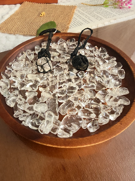 Obsidian & Clear Quartz Matching Set with Crystal Cleansing Dish