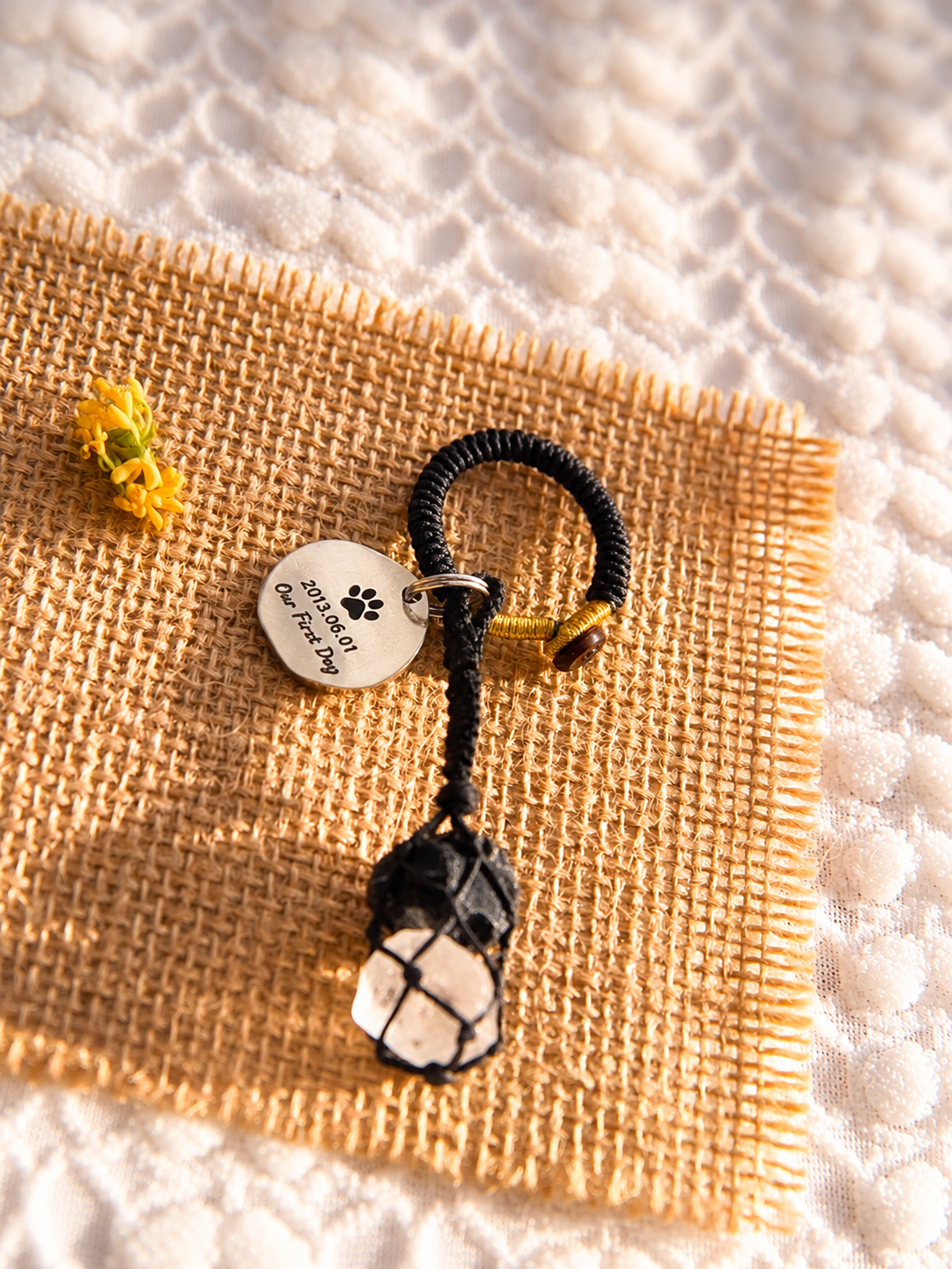 Personalized Matching Crystal Bag Charms – Set of 2