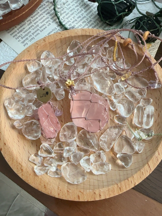 Clear Quartz Cleansing & Charging Dish | 12cm Beech Wood